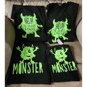 Family matching graphic tee I've created a monster dad mom boys girls XS 4 xl